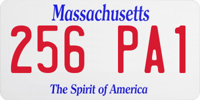 MA license plate 256PA1