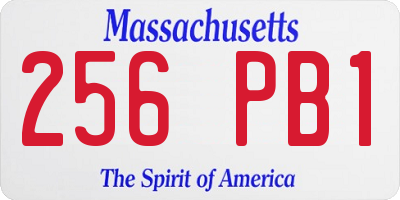 MA license plate 256PB1