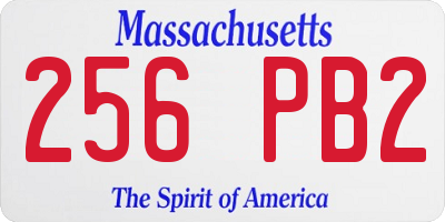 MA license plate 256PB2