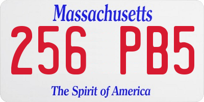 MA license plate 256PB5