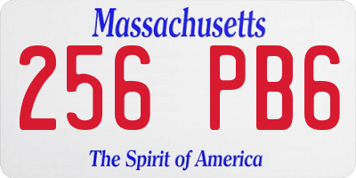 MA license plate 256PB6
