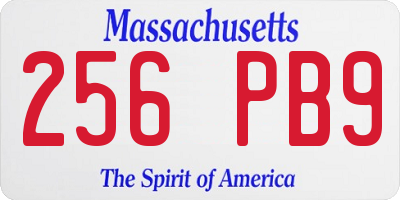 MA license plate 256PB9