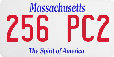 MA license plate 256PC2