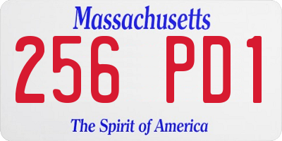 MA license plate 256PD1