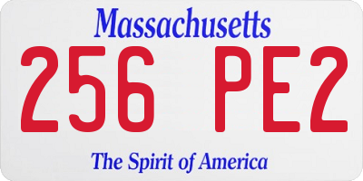 MA license plate 256PE2
