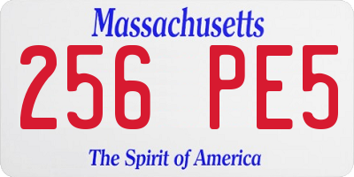 MA license plate 256PE5