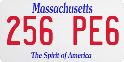 MA license plate 256PE6