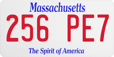 MA license plate 256PE7