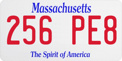 MA license plate 256PE8