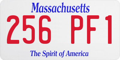 MA license plate 256PF1