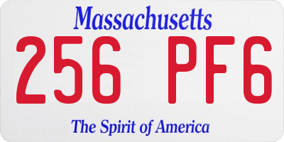 MA license plate 256PF6