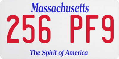 MA license plate 256PF9
