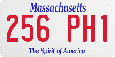 MA license plate 256PH1