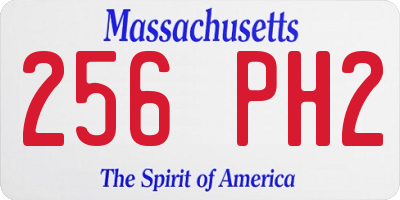 MA license plate 256PH2