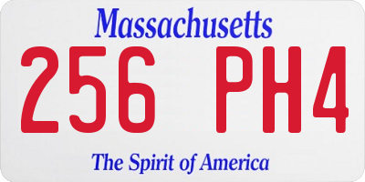MA license plate 256PH4