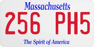 MA license plate 256PH5