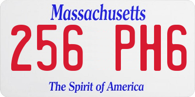 MA license plate 256PH6