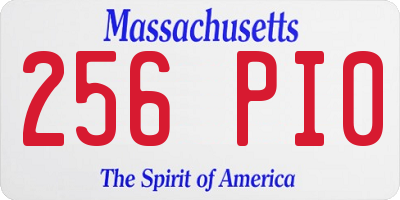 MA license plate 256PI0