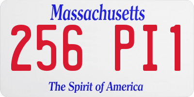 MA license plate 256PI1