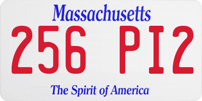MA license plate 256PI2