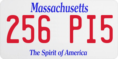 MA license plate 256PI5