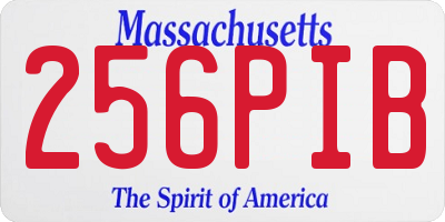 MA license plate 256PIB