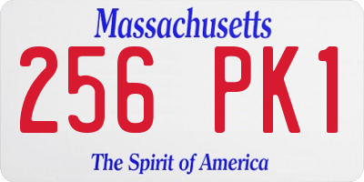 MA license plate 256PK1
