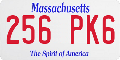 MA license plate 256PK6