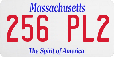 MA license plate 256PL2