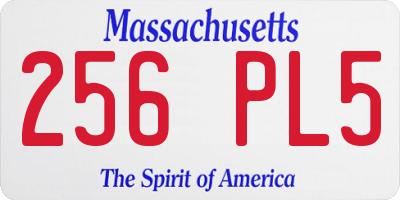 MA license plate 256PL5