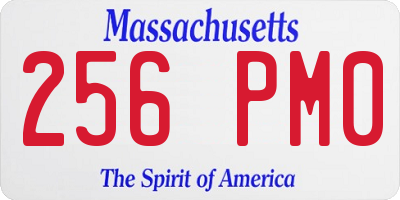 MA license plate 256PM0
