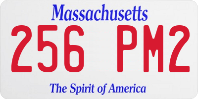 MA license plate 256PM2