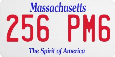 MA license plate 256PM6