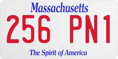 MA license plate 256PN1