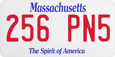MA license plate 256PN5