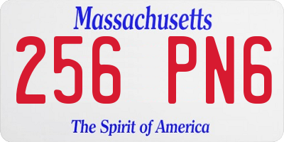 MA license plate 256PN6