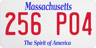 MA license plate 256PO4