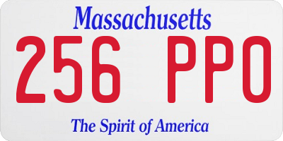 MA license plate 256PP0