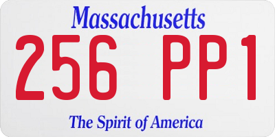 MA license plate 256PP1