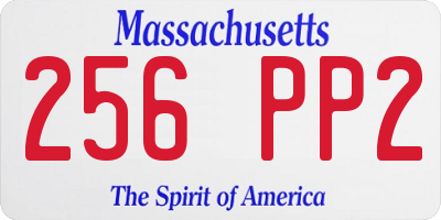 MA license plate 256PP2