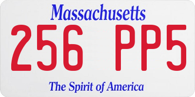 MA license plate 256PP5