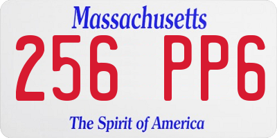 MA license plate 256PP6