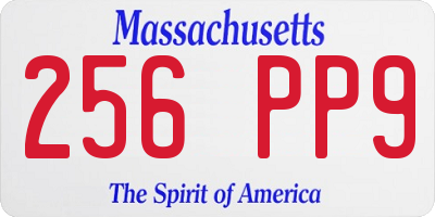 MA license plate 256PP9