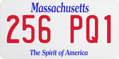 MA license plate 256PQ1
