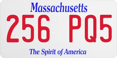MA license plate 256PQ5