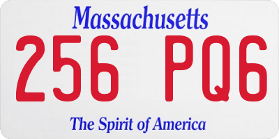 MA license plate 256PQ6