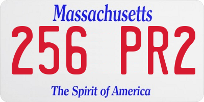 MA license plate 256PR2