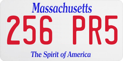 MA license plate 256PR5