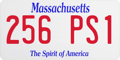 MA license plate 256PS1