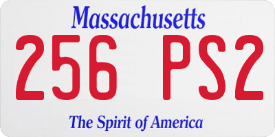 MA license plate 256PS2